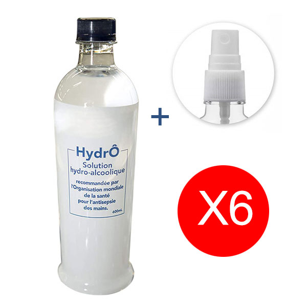 Solution Hydroalcoolique Hydrô 6x600ml