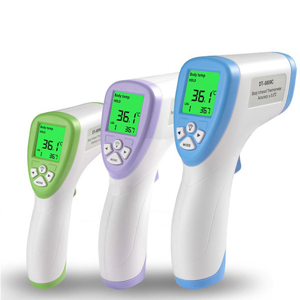 Thermomètre médical infrarouge sans contact. Usage mixte médical et atelier.